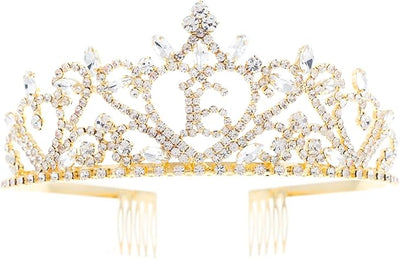 Sweet 16 Tiara - Heart Gold