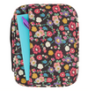 Floral Canvas Bible Cover with Zipper and Pockets