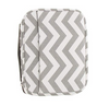 Gray Chevron Canvas Bible Cover with Zipper and Pockets