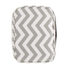 Gray Chevron Canvas Bible Cover with Zipper and Pockets