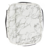 White and Gray Marble Bible Cover with Zipper and Pockets