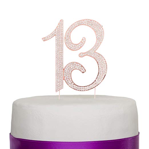 Amazon.com: Gold Glitter Happy 13th Birthday Cake Topper,Cheers to 13  Years,happy 13th Birthday Cake Topper,13th Anniversary Cake Topper， men and  women 13 years old happy birthday Party Decoration (gold13) : Grocery &