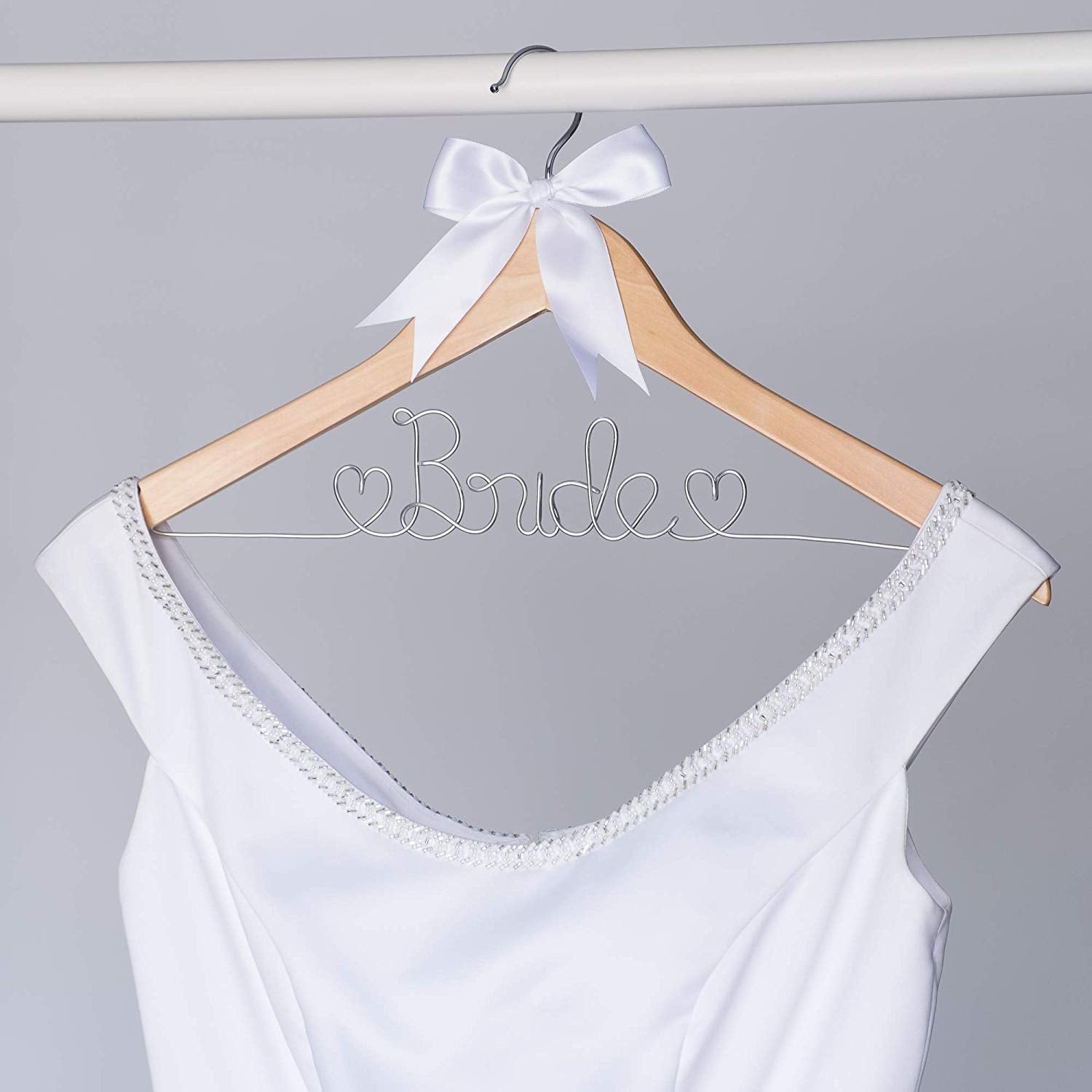 Natural Wood Hangers with notches, Hanger for your Wedding Dress