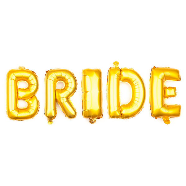 Bride Letter Balloons 13 Inch - Gold Bridal Shower Bachelorette Party ...